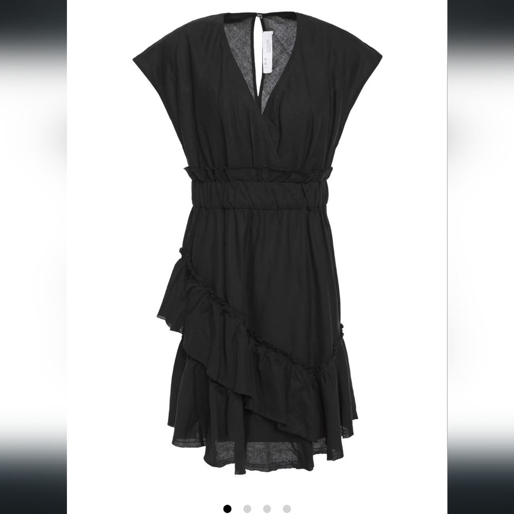 NWT IRO Billow ruffled linen and cotton-blend mini dress FR 34 = US 2